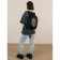 Backpack School Textile "Dragon", 38x14x27 cm, black color