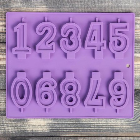Baking uniform “Figures”, silicone, 26 × 21 cm, 10 cells (7 × 4 cm), color mix-6