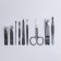 Manicure set, 9 items, in case, black color