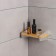 Wall -mounted shelf, 31 × 17.5 × 12 cm, aluminum, bamboo