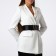 Women's belt, width 7 cm, black color