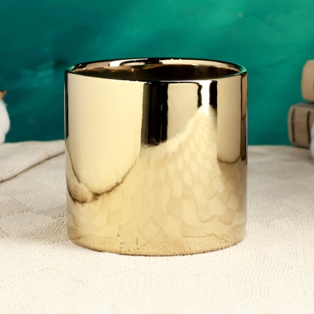 Kashpo "Light" Golden, 12x12x11cm-1