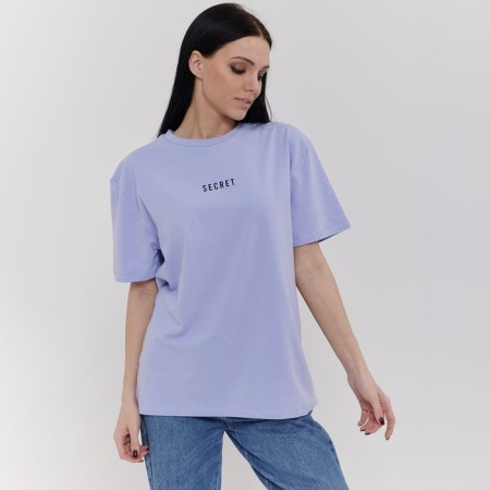 T-shirt female, lilac color, size One size (42-46)-4