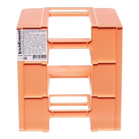 Vertical papers, 3 departments, Erichkrause "Techno Pastel Bloom", peach-7