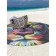 Pareo and beach rug "Leo in bright colors", d = 150 cm