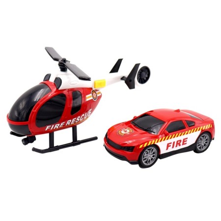 Set of game Funky Toys "City Service", with a helicopter and a fire engine-5
