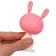 Silicone “Bunny” teething, with a rattle, pink color, in the case, crumb me