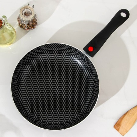 COOLE FOREVER, D = 24 cm, removable handle, glass cover, anti -stick coating, black color black-1