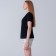 Female home set (T -shirt/shorts), black/milk color, size 48