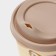 A plastic glass with a lid iZI-go, 420 ml, 9.3 × 9.1 × 13.1 cm, decor animals, beige color