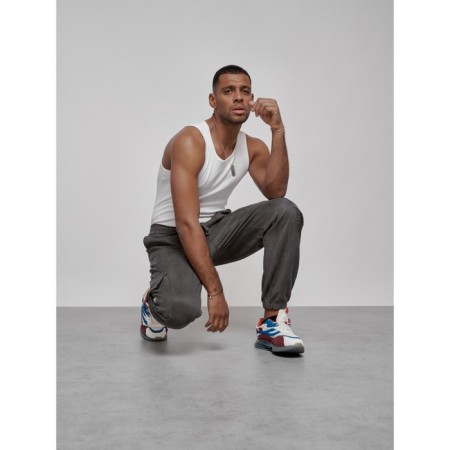 Joggers are sports male, size 56, color gray color-5
