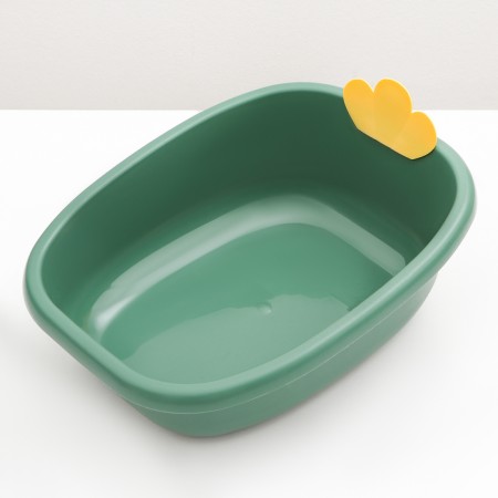 Toilet without an side 41 x 33.5 x 15.5 cm, green-3