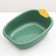 Toilet without an side 41 x 33.5 x 15.5 cm, green