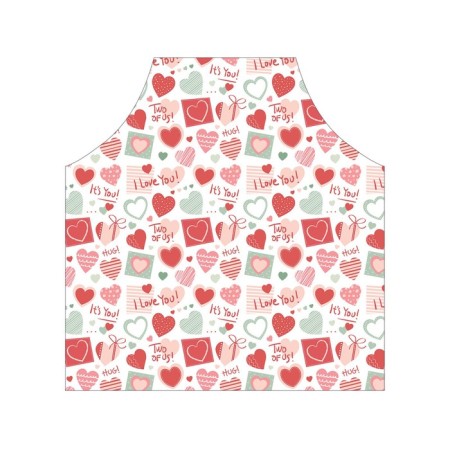 Apron kitchen with a photo print "I love you", adjustable, size OS-2