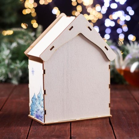 Tea house for two rows "Santa Claus and Snow Maiden" 15.5 × 9.6 × 20 cm-3
