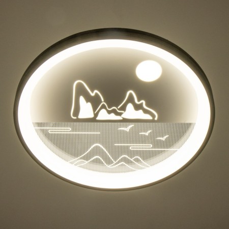 Luer with DPD "mountains" LED 160W dark blue-white 48.5x48.5x6.5 cm Bayerlux-2