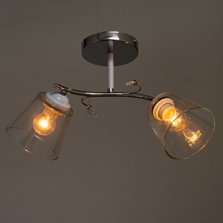 Aisha chandelier 2he27 40W chrome 45x26x27 cm Bayerlux-2