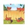 Organizer in a bath on suction cups “playful kittens”, for storing toys and trifles, size 33x39 cm