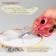 Scissors for needlework, mowed blade, with a protective cap, 3.9 ", 10 cm, pink color