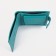 Women's wallet on the button, turquoise color
