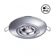 The lamp is built -in moisture -proof Novotech. Water, 50W, GU10, 38.5x98x98 mm, color chromium