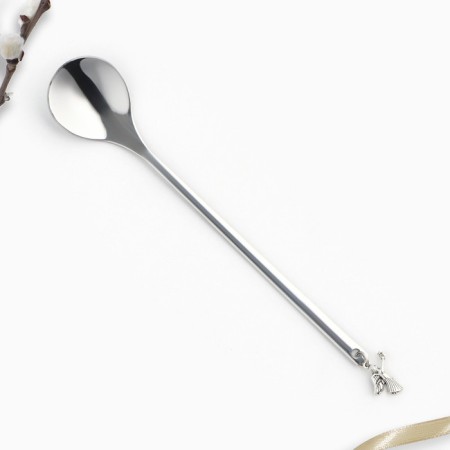 A spoon with a suspension “with Easter!”, 14.8 x 2.7 cm.-3
