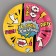 Disposable paper plate with the birthday of the Super Party, 18 cm