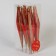 Jewelry decoration "Outskirts are sharp in striped" (set 6 pcs) 3x18 cm, red