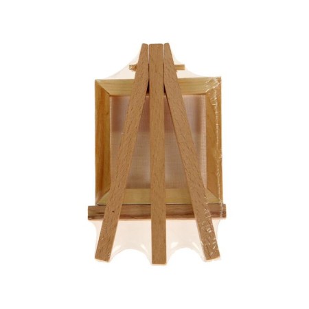 Set of artistic ZHK "Sonnet": easel 12 cm, canvas 7x7 cm-1