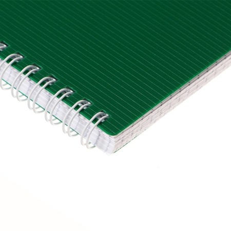 A notebook of 80 sheets in a cage on a crest, Velvet, plastic cover, offset block, green-2