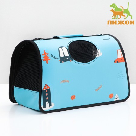 Bag - Carriage for animals "Traveler", Blue, size m, 40 x 21 x 27 cm