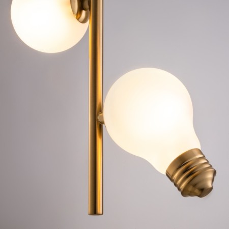 Suspended lamp Freya Fr5372PL-02BS EVIDENCE, 220x220x1500 mm, G9, 2x40W, brass color-9