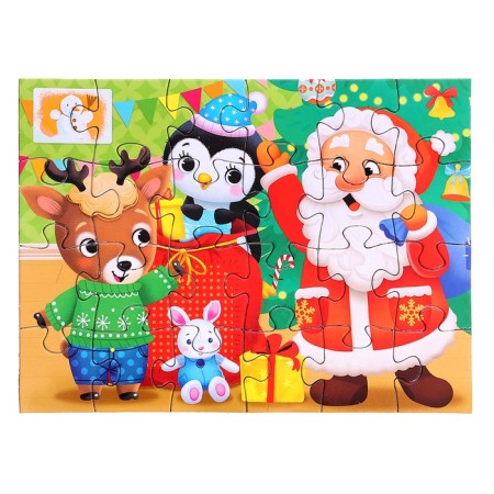 Puzzle "Waiting for the New Year", a large gift box, 24 elements-5