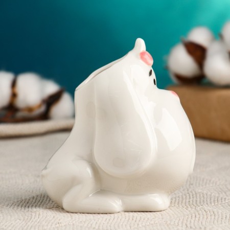 Pot "Dog with a bow" 7.5x9.5x10cm-2