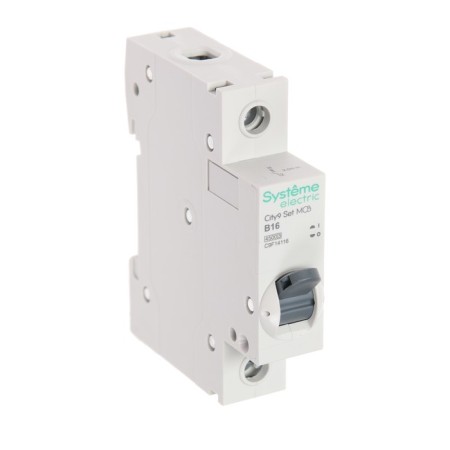 The circuit breaker SE CITY9 SET, B, 16 A, 1P, 4.5 KA, 230 V-1