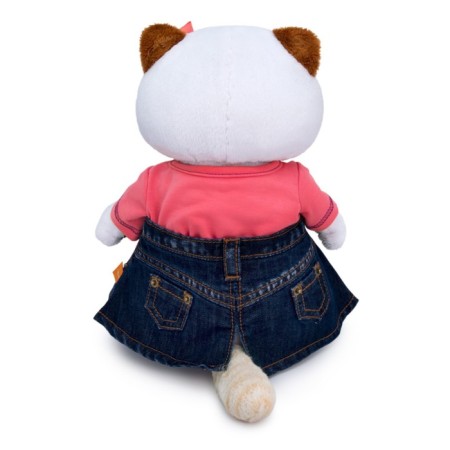 Soft toy "Lee in jeans skirt and coral T-shirt", 27 cm-6