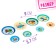 Set of metal dishes "Dino", 14 objects, color mix