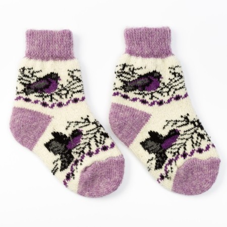 Nosk children's woolen "birds", white color, size 18