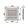 Ventilation grate Zein luxury RM1724, 170 x 240 mm, with a grid, metal, white