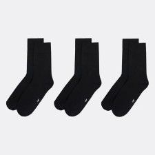 A set of men's socks (3 pairs), black color, size 27-29