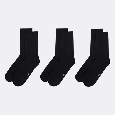 A set of men's socks (3 pairs), black color, size 27-29