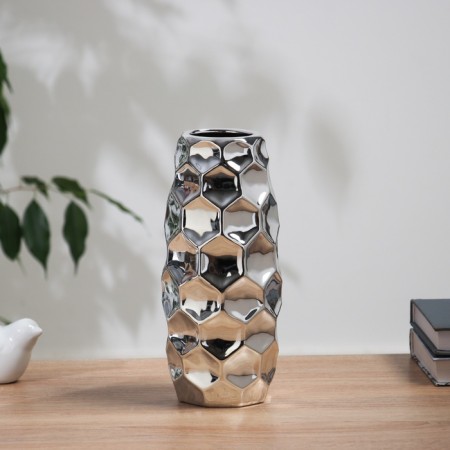 VAZ Coramics Table "Dario" Sota, D-5cm, 21x7 cm, silver
