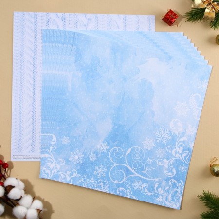 Scrapbooking paper "New Year's lace", 30.5 × 32 cm, 180 g/m-1