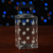 New Year. Box gift New Year's folding PVC 