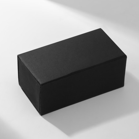Leather case for cufflinks "Classic", black color-3