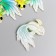 Decor for creativity plastic "Yellow fish with a green-blue tail" with gold 2.5x3 cm