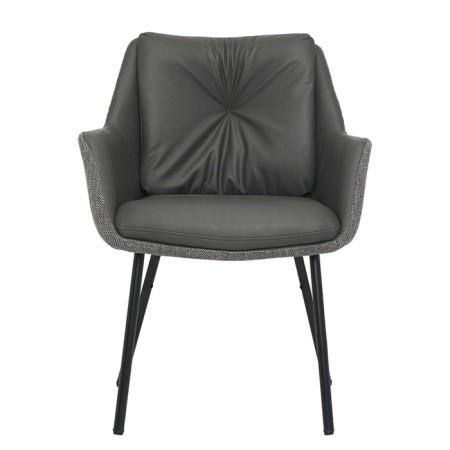 Allar chair, 580 × 520 × 850 mm, eco -leather, matting, color gray color-9