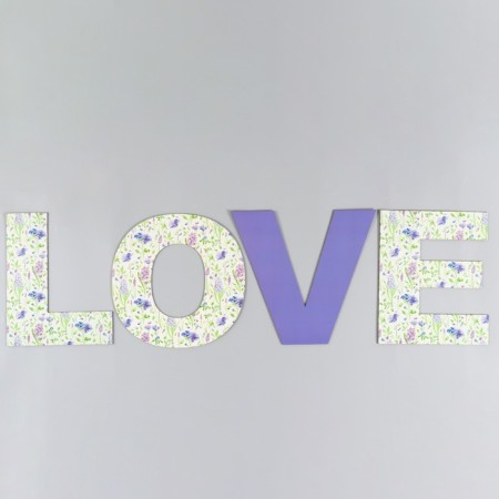 Панно буквы "LOVE" высота букв 29,5 см,набор 4 детали-1