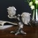 Polystone souvenir "Two small owls with big eyes on the tree" 16.5x14.5x6 cm