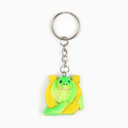 New Year's keychain for keys, voluminous "New Year: Snake with a hill" 3.2 x 8.5 cm-2